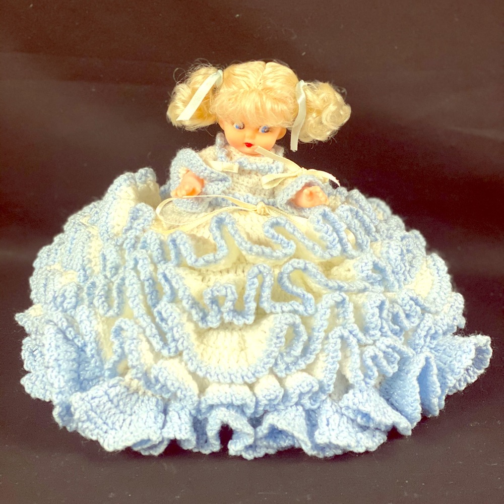 Beautiful doll with crochet dress